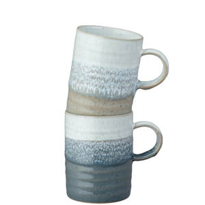 Denby Kiln Accents Taupe & Slate Set of 2 Mugs